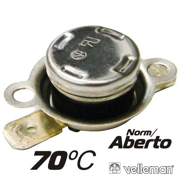 (imagem para) PROTECTOR DE CIRCUITO TÉRMICO NORM/ABERTO 70ºC VELLEMAN
