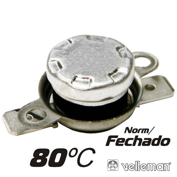 (imagem para) PROTECTOR DE CIRCUITO TÉRMICO NORM/FECHADO 80ºC VELLEMAN