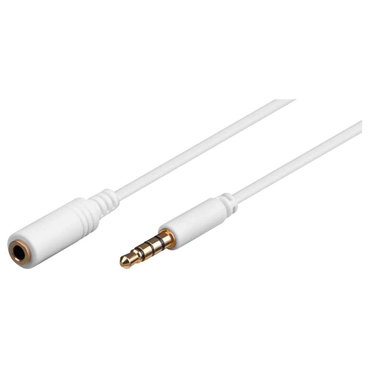 (imagem para) Goobay - Cabo Jack 3.5mm (4 Pin) macho-fêmea - Branco - 1.5m