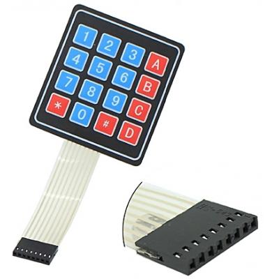 (imagem para) Teclado Membrana Matrix 4x4 p/ Funduino