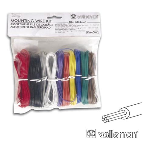 (imagem para) KIT DE FIOS MULT. 10 CORES P/ MONTAGENS ELECTRÓNICAS VELLEMAN
