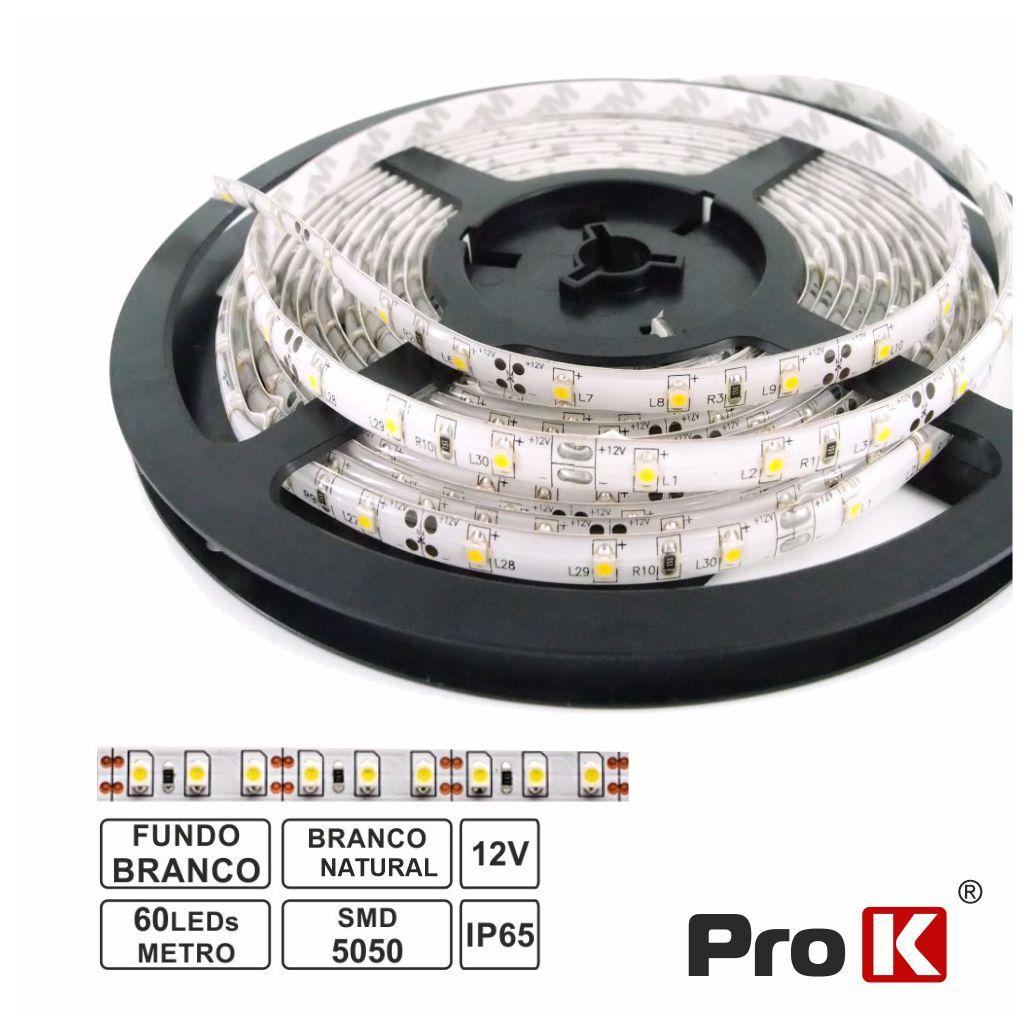 (imagem para) Fita 300 LEDS 5050 Impermeável 4000K 12V 5m PROK