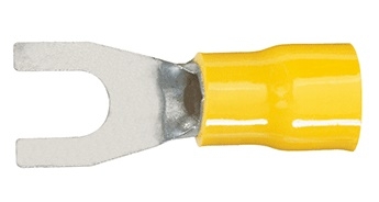 (imagem para) TERMINAL FORQUILHA ISOLADO 6.4MM 10X AMARELO BLISTER